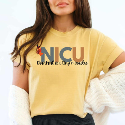 NICU Thanksgiving Nurse Shirt Comfort Colors Fall Nicu T-Shirt Neonatal Intensive Care Nurse Neonatal ICU Nurse Shirt Nicu Gift NICU Staff