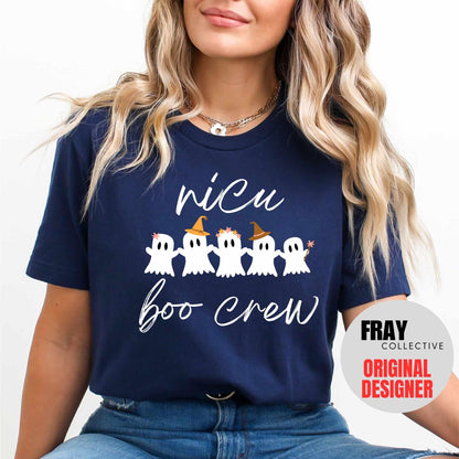 NICU Halloween Shirt Neonatal Intensive Care Unit T-Shirt Nicu Crew Squad Team Tee Pumpkin Ghost Hospital Party Tee Nursing Graduation Gift