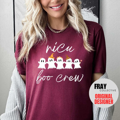 NICU Halloween Shirt Neonatal Intensive Care Unit T-Shirt Nicu Crew Squad Team Tee Pumpkin Ghost Hospital Party Tee Nursing Graduation Gift