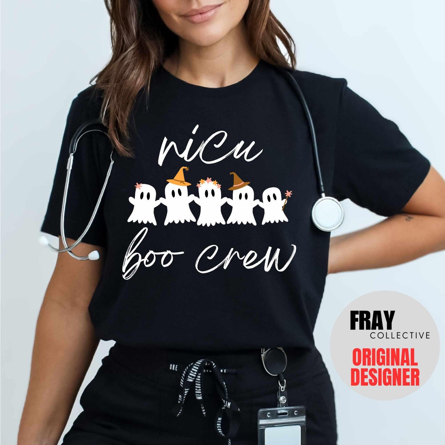 NICU Halloween Shirt Neonatal Intensive Care Unit T-Shirt Nicu Crew Squad Team Tee Pumpkin Ghost Hospital Party Tee Nursing Graduation Gift