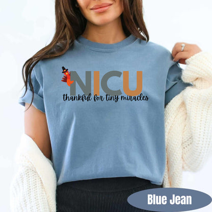 NICU Thanksgiving Nurse Shirt Comfort Colors Fall Nicu T-Shirt Neonatal Intensive Care Nurse Neonatal ICU Nurse Shirt Nicu Gift NICU Staff