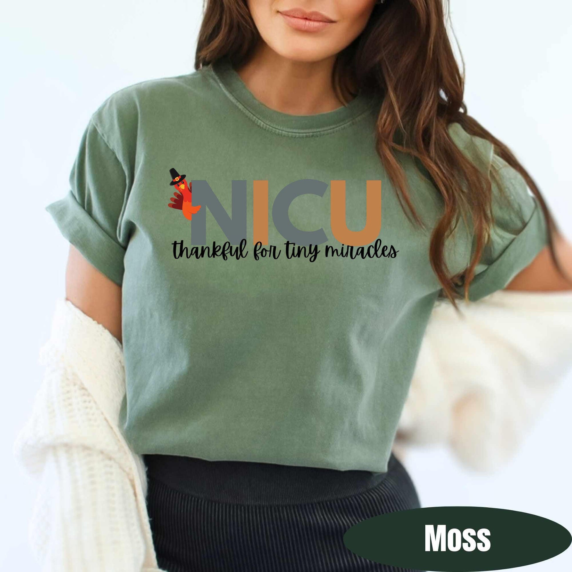 NICU Thanksgiving Nurse Shirt Comfort Colors Fall Nicu T-Shirt Neonatal Intensive Care Nurse Neonatal ICU Nurse Shirt Nicu Gift NICU Staff
