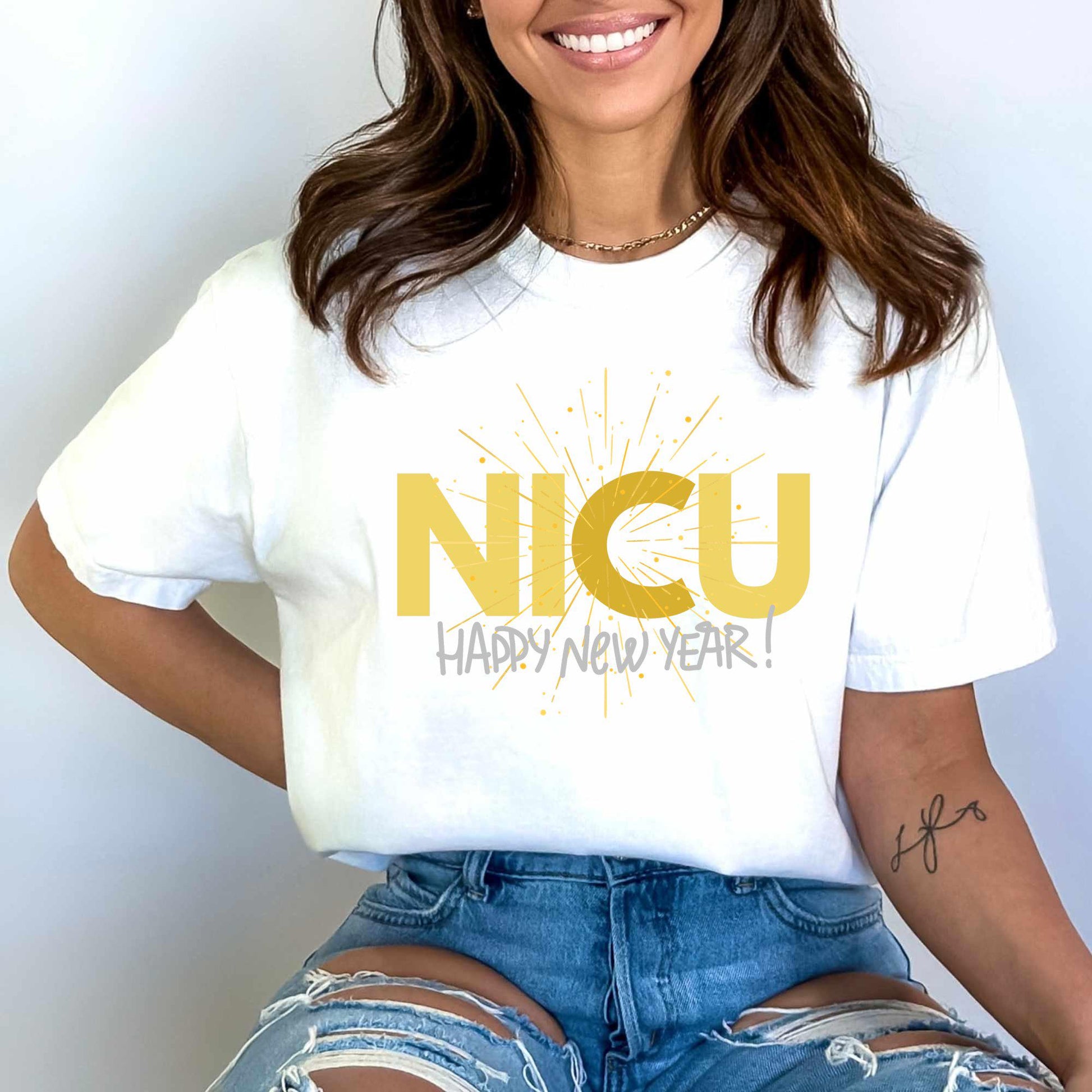 NICU Nurse New Years Shirt Comfort Colors Neonatal ICU Nurse TShirt New NYE Nicu Nurse Tee Poppin Bottles For New Years Nicu Holiday Team