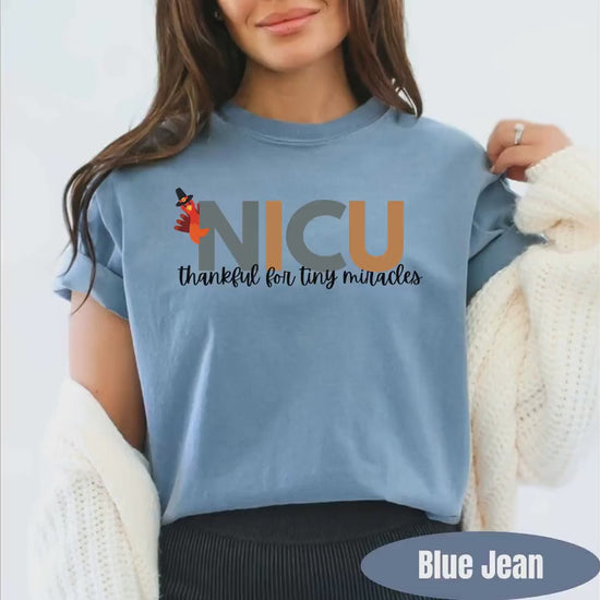 NICU Thanksgiving Nurse Shirt Comfort Colors Fall Nicu T-Shirt Neonatal Intensive Care Nurse Neonatal ICU Nurse Shirt Nicu Gift NICU Staff